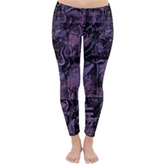 Purple Town Winter Leggings  by Valentinaart