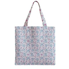 Intricate Floral Collage  Zipper Grocery Tote Bag by dflcprintsclothing