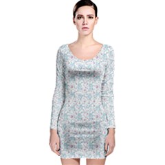 Intricate Floral Collage  Long Sleeve Bodycon Dress by dflcprintsclothing