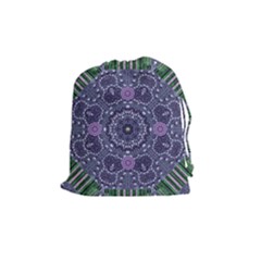 Star Of Mandalas Drawstring Pouches (medium)  by pepitasart