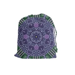 Star Of Mandalas Drawstring Pouches (large) 