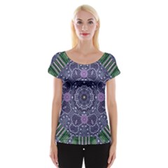 Star Of Mandalas Women s Cap Sleeve Top