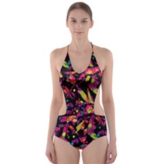 Colorful Dragonflies Design Cut-out One Piece Swimsuit by Valentinaart