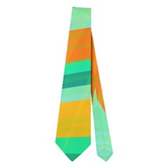 Orange And Green Landscape Neckties (two Side)  by Valentinaart