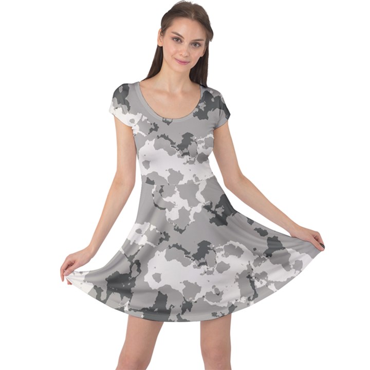 WINTER CAMOUFLAGE Cap Sleeve Dresses