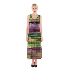 Colorful Marble Sleeveless Maxi Dress by Valentinaart