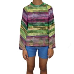 Colorful Marble Kids  Long Sleeve Swimwear by Valentinaart