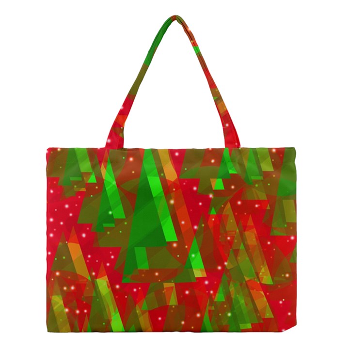 Xmas trees decorative design Medium Tote Bag