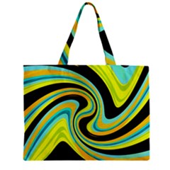 Blue And Yellow Zipper Mini Tote Bag by Valentinaart