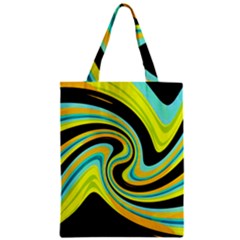 Blue And Yellow Zipper Classic Tote Bag by Valentinaart