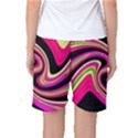 Magenta and yellow Women s Basketball Shorts View2