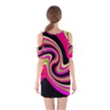 Magenta and yellow Cutout Shoulder Dress View2