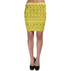 Periodic Table In Yellow Bodycon Skirt by fashionnarwhal