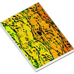 Gentle Yellow Abstract Art Large Memo Pads by Valentinaart