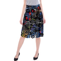 Blue Confusion Midi Beach Skirt by Valentinaart