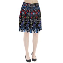 Blue Confusion Pleated Skirt by Valentinaart