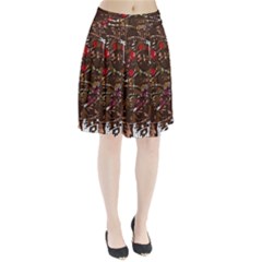 Brown Confusion Pleated Skirt by Valentinaart