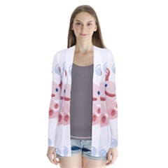 Axolotl Natural Tshirt Drape Collar Cardigan