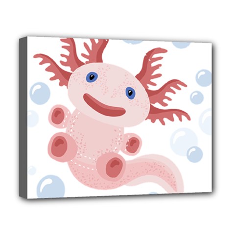 Axolotl Natural Deluxe Canvas 20  X 16  