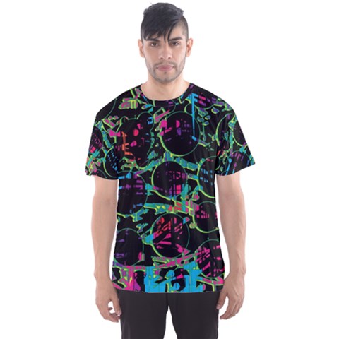 Graffiti Style Design Men s Sport Mesh Tee by Valentinaart