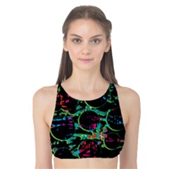 Graffiti Style Design Tank Bikini Top by Valentinaart