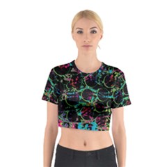 Graffiti Style Design Cotton Crop Top by Valentinaart