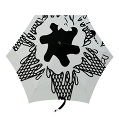 Blackandwhite Mickey Icecream Mini Folding Umbrellas