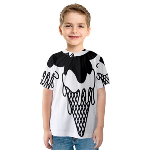 Blackandwhite Mickey Icecream Kids  Sport Mesh Tee by XOOXOO