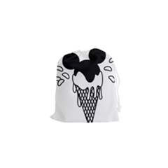 Blackandwhite Mickey Icecream Drawstring Pouches (xs)  by XOOXOO