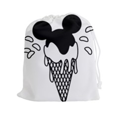 Blackandwhite Mickey Icecream Drawstring Pouches (xxl) by XOOXOO