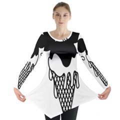 Blackandwhite Mickey Icecream Long Sleeve Tunic 