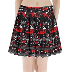 Red Symphony Pleated Mini Skirt by Valentinaart