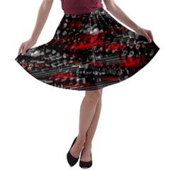 Bed Eyesight A-line Skater Skirt by Valentinaart