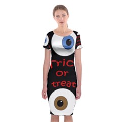 Trick Or Treat  Classic Short Sleeve Midi Dress by Valentinaart