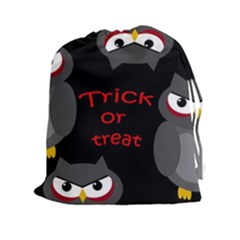 Trick Or Treat - Owls Drawstring Pouches (xxl) by Valentinaart