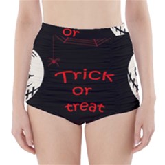 Trick Or Treat 2 High-waisted Bikini Bottoms by Valentinaart