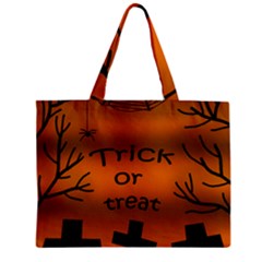 Trick Or Treat - Cemetery  Zipper Mini Tote Bag by Valentinaart