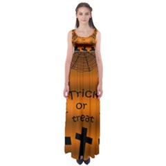 Trick Or Treat - Cemetery  Empire Waist Maxi Dress by Valentinaart