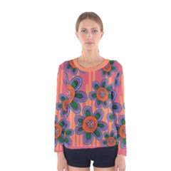 Colorful Floral Dream Women s Long Sleeve Tee