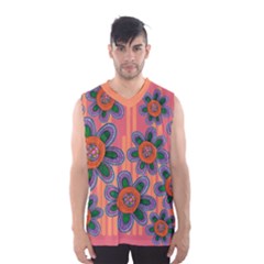 Colorful Floral Dream Men s Basketball Tank Top