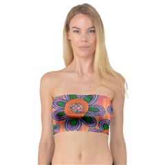 Colorful Floral Dream Bandeau Top by DanaeStudio