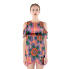 Colorful Floral Dream Women s Cutout Shoulder One Piece by DanaeStudio