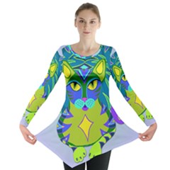 Peacock Tabby Long Sleeve Tunic 