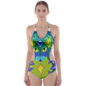 Peacock Tabby  Cut-Out One Piece Swimsuit View1