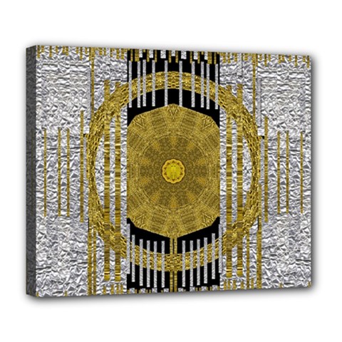 Silver And Gold Is The Way To Luck Deluxe Canvas 24  X 20   by pepitasart