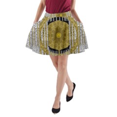 Silver And Gold Is The Way To Luck A-line Pocket Skirt by pepitasart