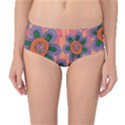 Colorful Floral Dream Mid-Waist Bikini Bottoms View1