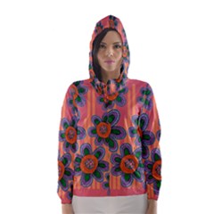 Colorful Floral Dream Hooded Wind Breaker (women)