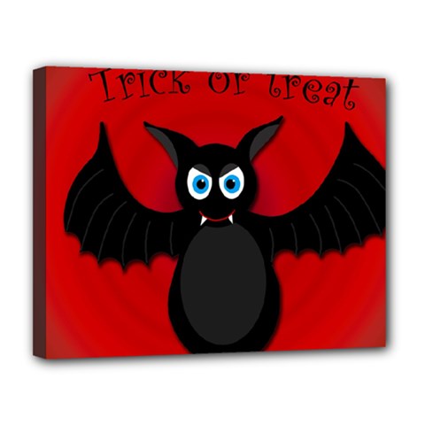 Halloween Bat Canvas 14  X 11  by Valentinaart