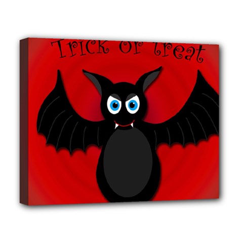 Halloween Bat Deluxe Canvas 20  X 16   by Valentinaart